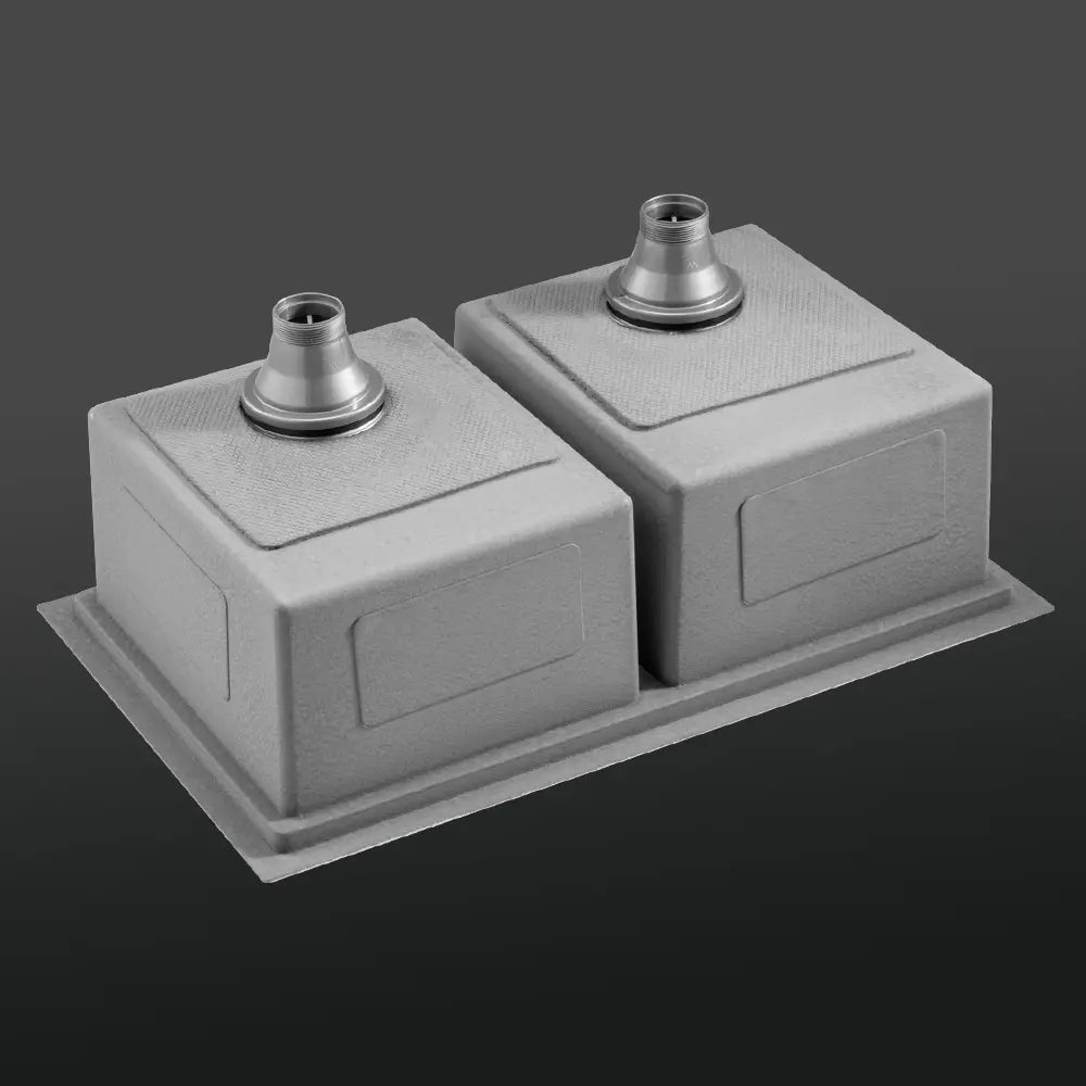 Sima-V 750x450mm Double Bowl Kitchen Sink 8Pc Workstation