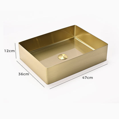 Sima-X 470x360mm Single Rectangular Bowl Kitchen Sink Basin Workstation