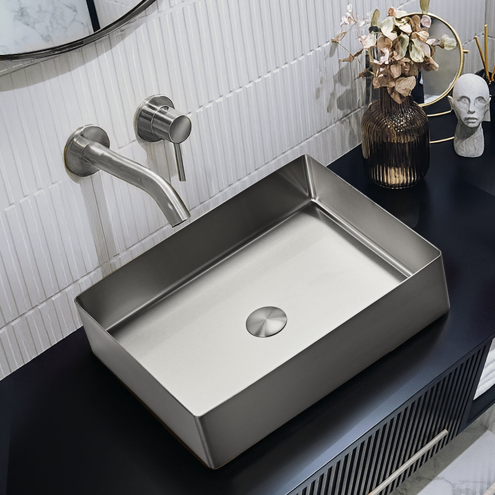Sima-X 470x360mm Single Rectangular Bowl Kitchen Sink Basin Workstation