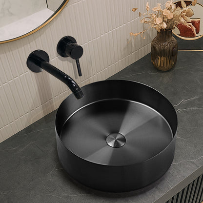 Sima-X 400x400mm Single Round Bowl Kitchen Sink Basin Workstation