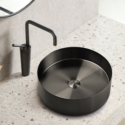 Sima-X 400x400mm Single Round Bowl Kitchen Sink Basin Workstation