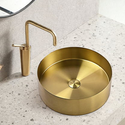 Sima-X 400x400mm Single Round Bowl Kitchen Sink Basin Workstation