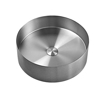 Sima-X 400x400mm Single Round Bowl Kitchen Sink Basin Workstation