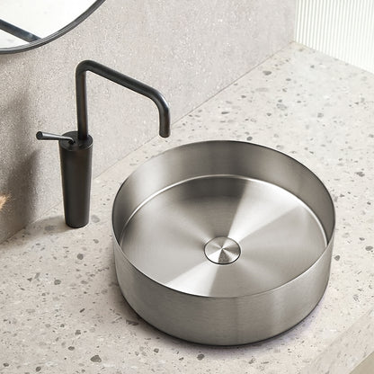 Sima-X 400x400mm Single Round Bowl Kitchen Sink Basin Workstation