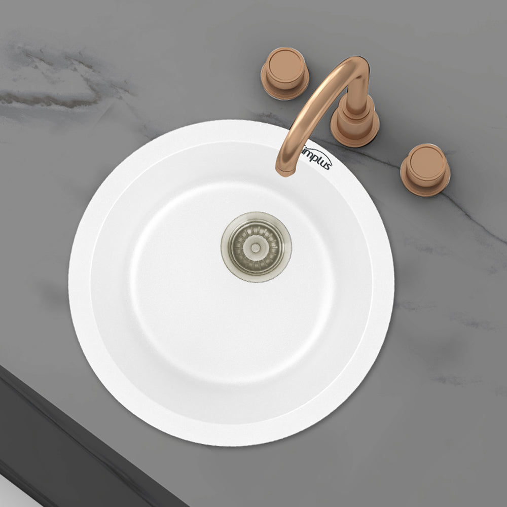 Eva 440mm Round Single Bowl Kitchen Bathroom & Laundry Sink